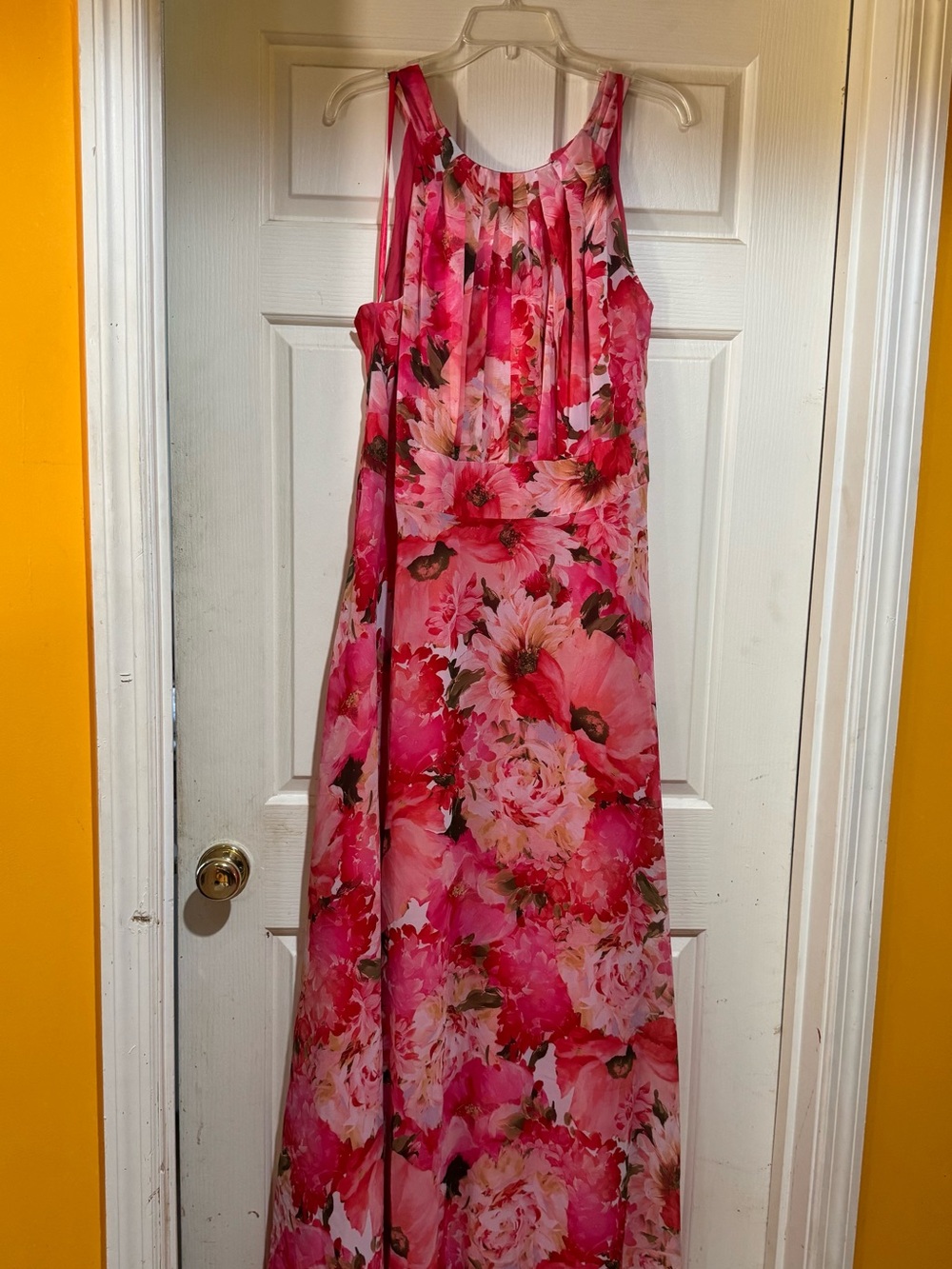 Eliza J Floral Pink Sleeveless Maxi Dress